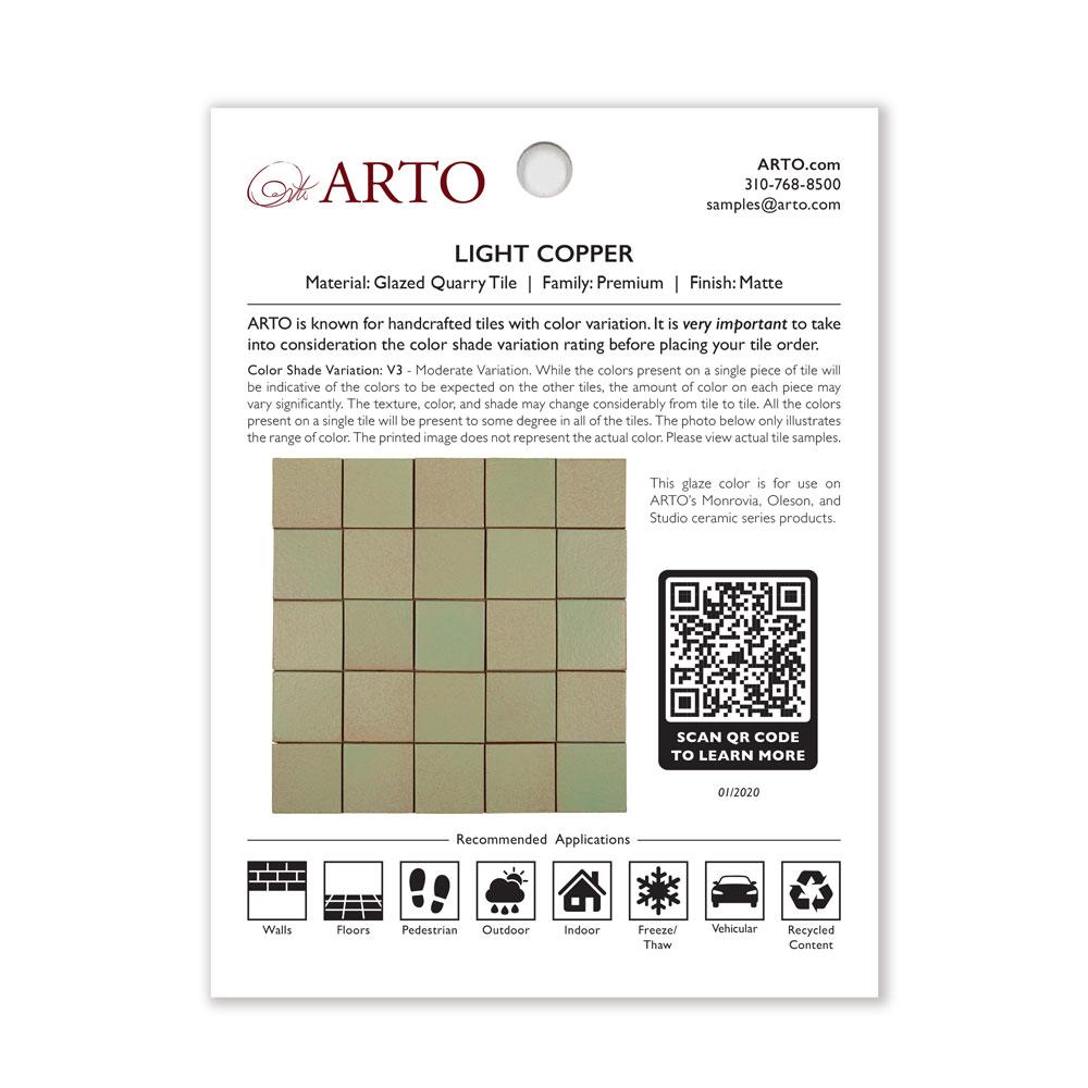 Light CopperV3 Color Swatch CardARTO